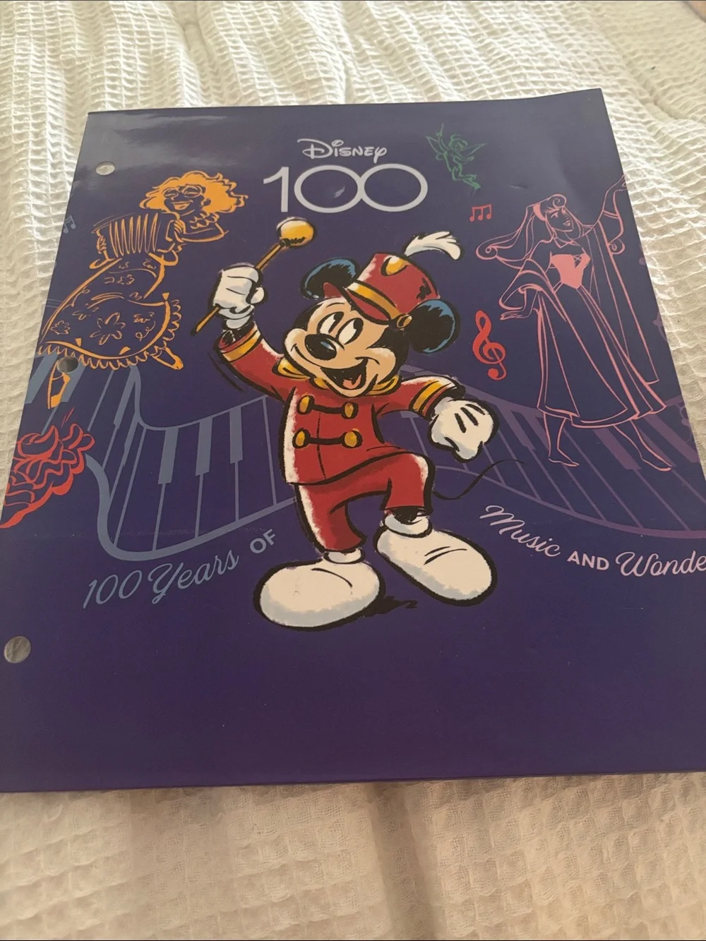 Disney Mickey Mouse Marching Band folder- Blue, Red & White